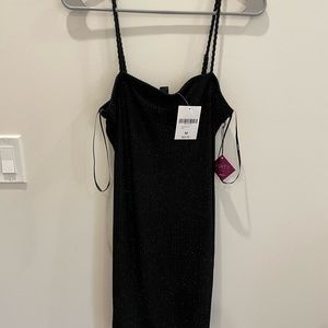 Black sparkly mini dress with Tags
